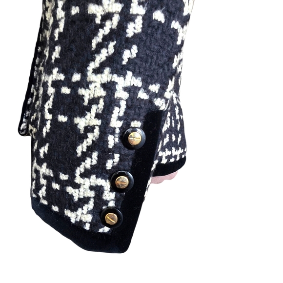 Vintage Escada by Margaretha Ley Houndstooth & Velvet Blazer,Jacket Sz 42/US 12 - Picture 5 of 16